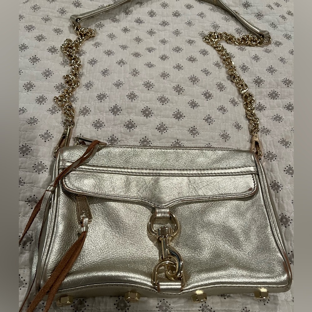Rebecca minkoff champagne crossbody bag